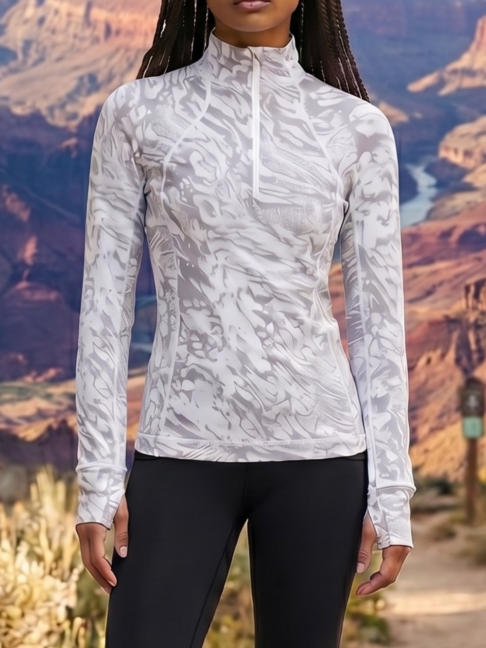 (NWT) Lululemon It's Rulu Run Half Zip Pullover in Jacquard, Size: 6